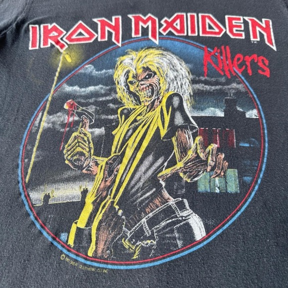 1981 Iron Maiden Killers Tour Tee M Screen Stars VTG Metal Eddie Single Stitch - Picture 4 of 9